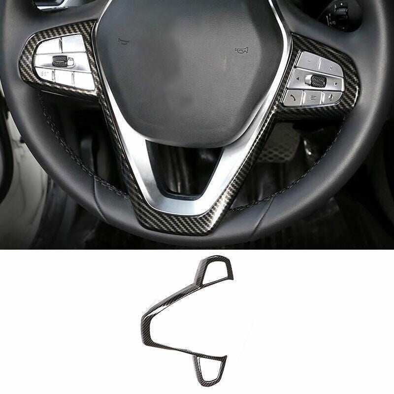 ABS Carbon Fiber Inner Steering Wheel Frame Cover Trim for BMW X5 G05 2019-2023