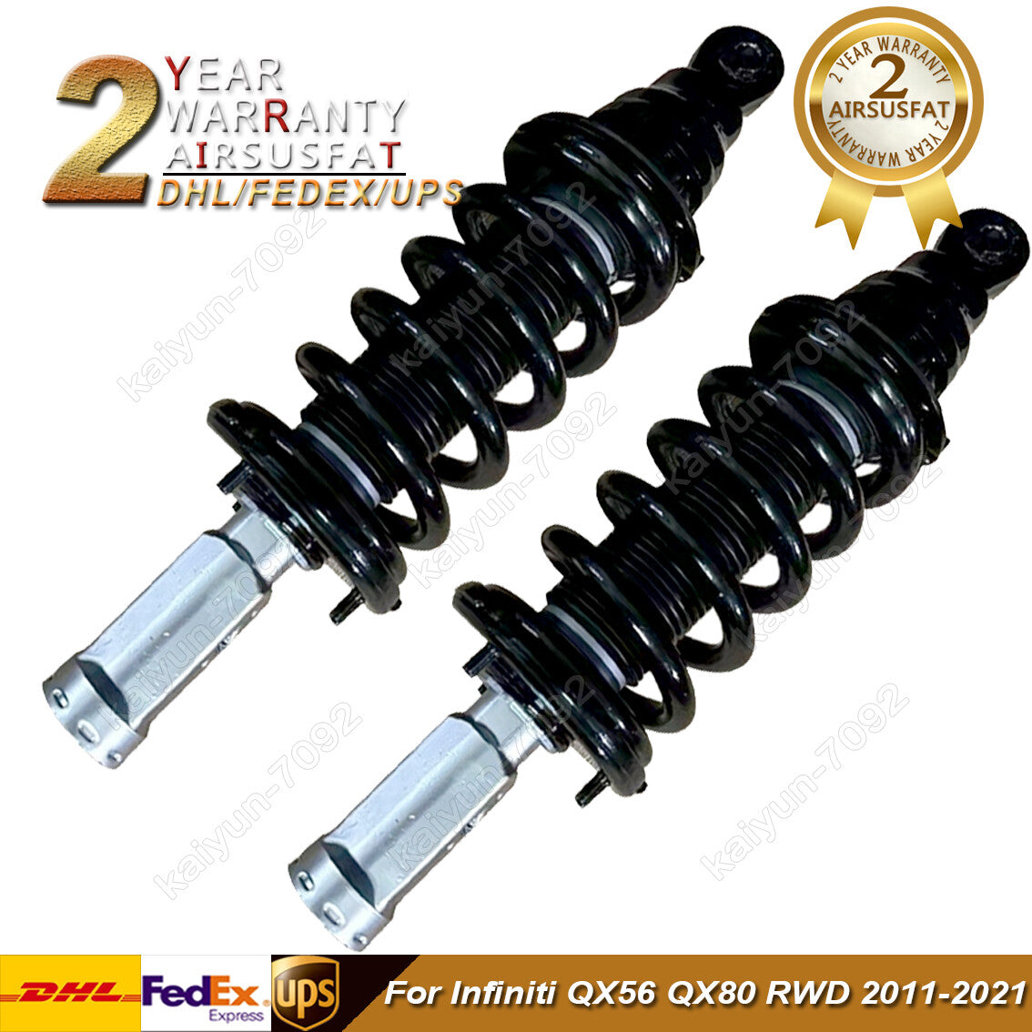 2x Front LeftRight Shock Absorber AssemblyFor for Infiniti QX56 QX80 RWD 2011-2017