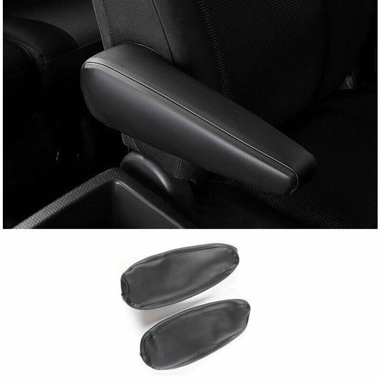 for Toyota FJ Cruiser 2007-2014 Black Leather Front Row for Seat Armrest Handle Trim