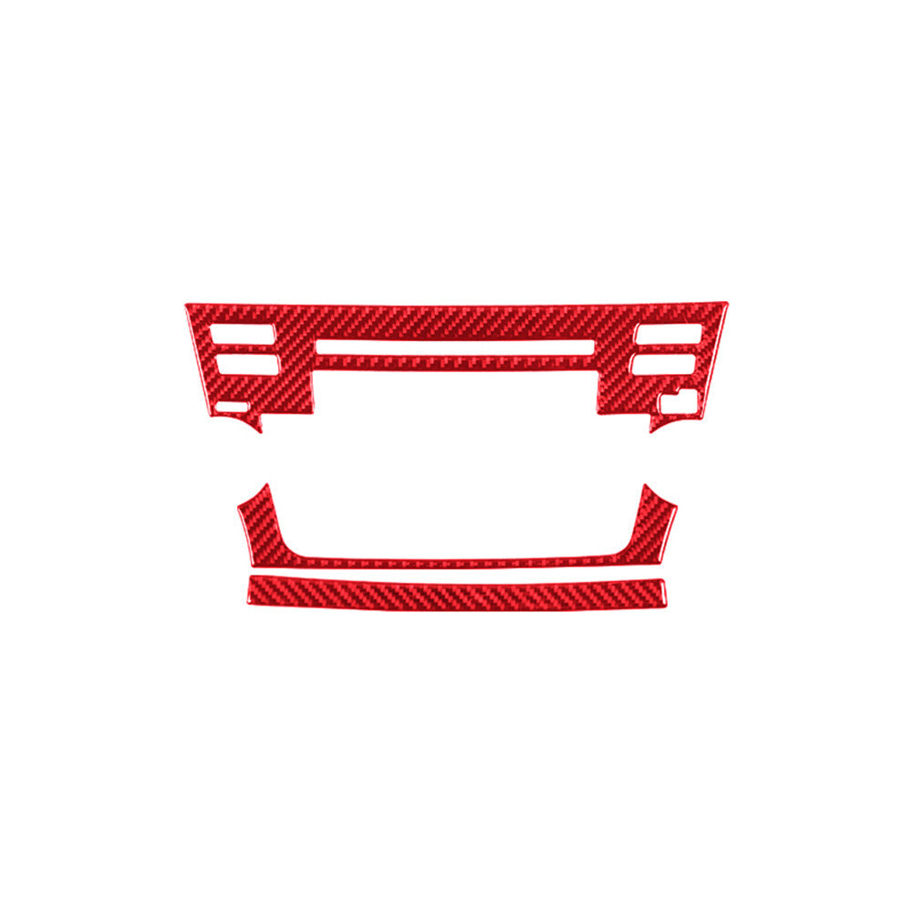 for Toyota Highlander 2008-2013 Radio Frame Trim Cover Carbon Fiber Type A Red