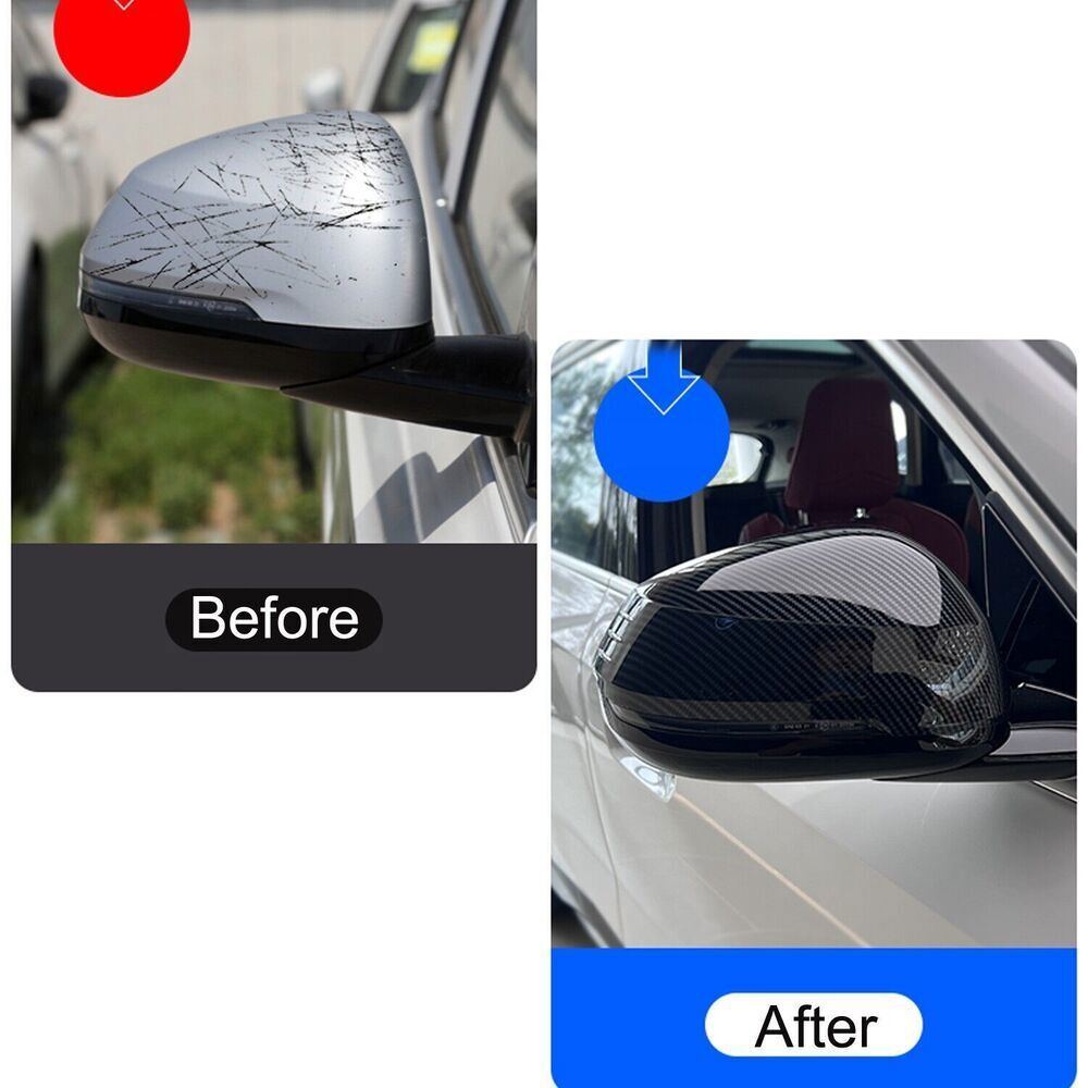 Carbon Fiber Side Door Rearview Mirror Protector Cover Trim for BMW X1 2023-2025