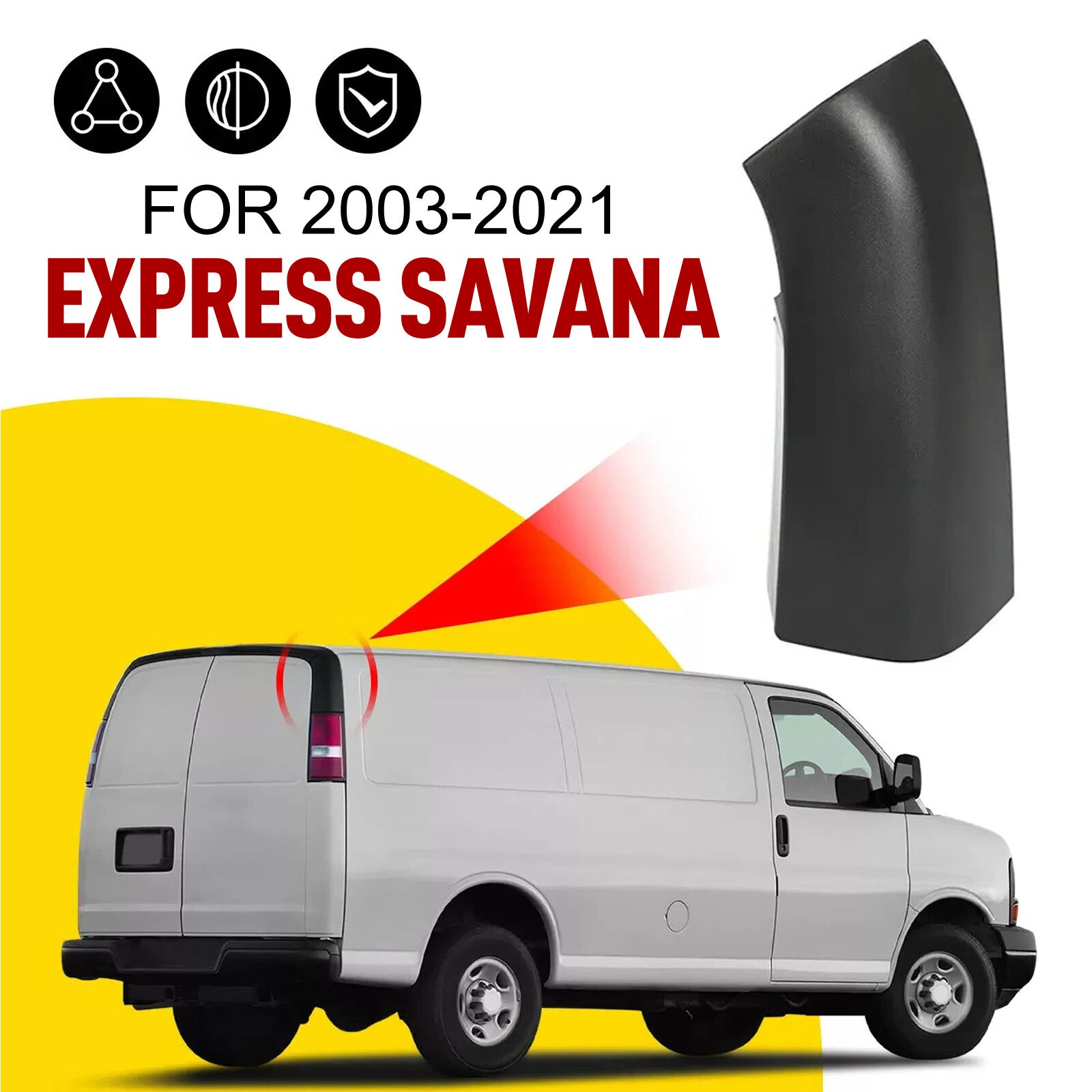 Rear Exterior Right Side Molding Applique 15215527 For 2003-2023 Express Savana