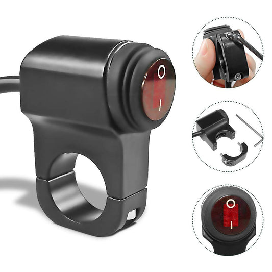 7/8ATV Handlebar Light On-Off Switch,Waterproof Handlebar Headlight Switch 12V