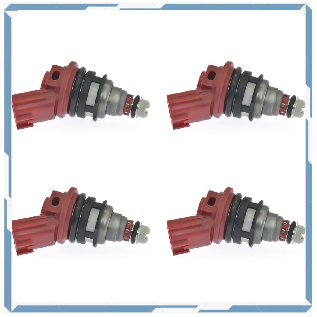 4X New Fuel Injectors 16600-53J00 For JECS SR20DE 2.0L KA24DE 2.4L Flow Matched