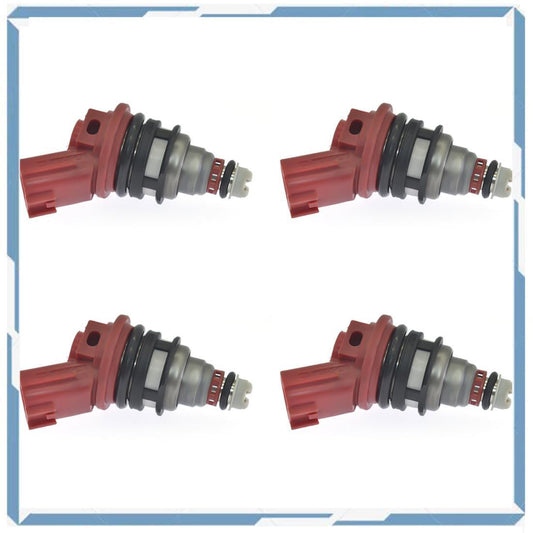 4X New Fuel Injectors 16600-53J00 For JECS SR20DE 2.0L KA24DE 2.4L Flow Matched