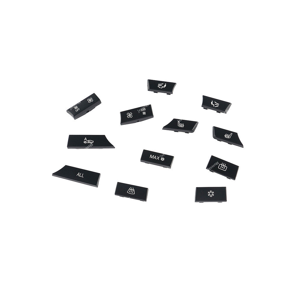 A/C Heater Control Switch 12X Button Key Caps Cover Kit Fit for BMW 5 Series F07 F10