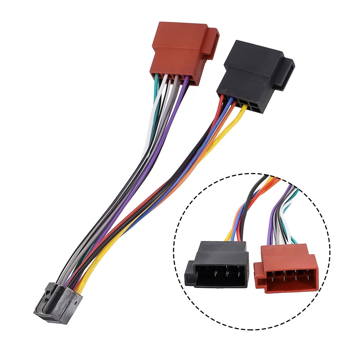 ISO Standard Harness Connector For Audio Parts Radio Stereo 16 Pin 160x40x25 Mm