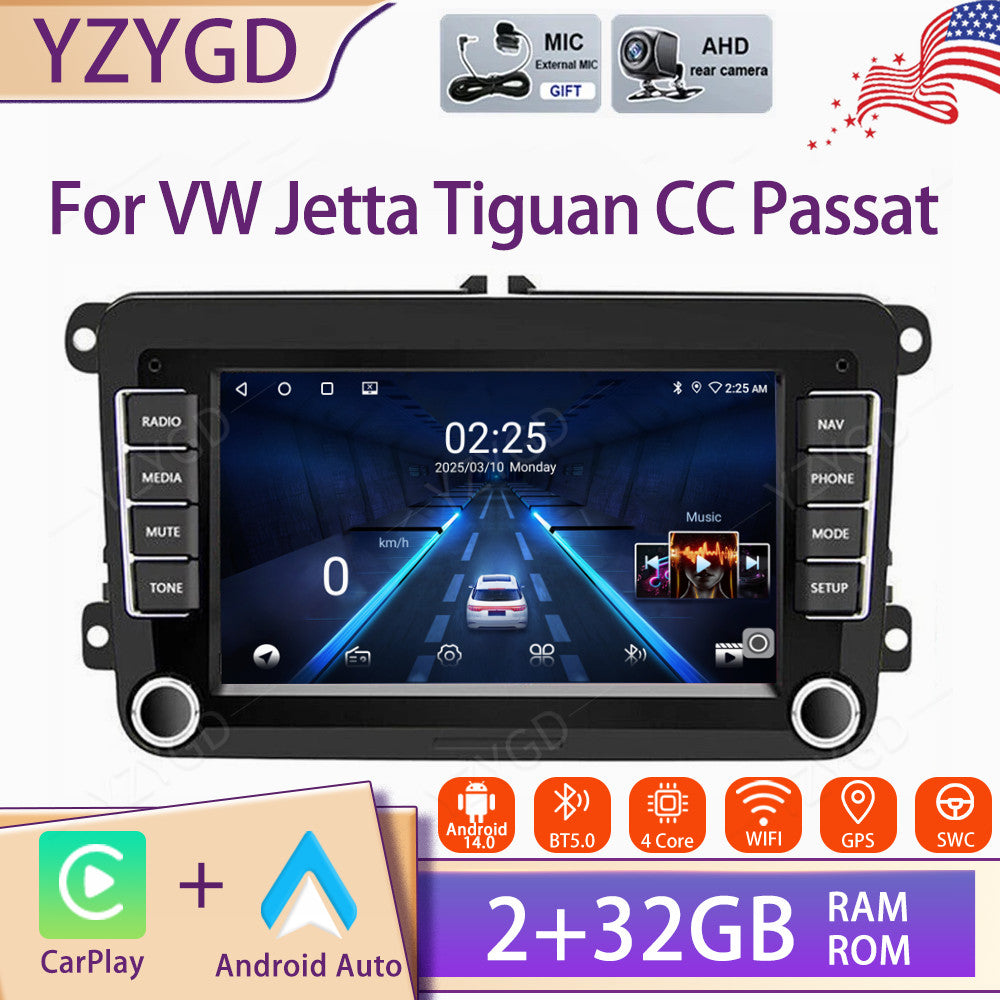 for VW for Jetta for Tiguan CC for Passat GPS Navi 7 Android Apple Carplay Car Stereo Radio