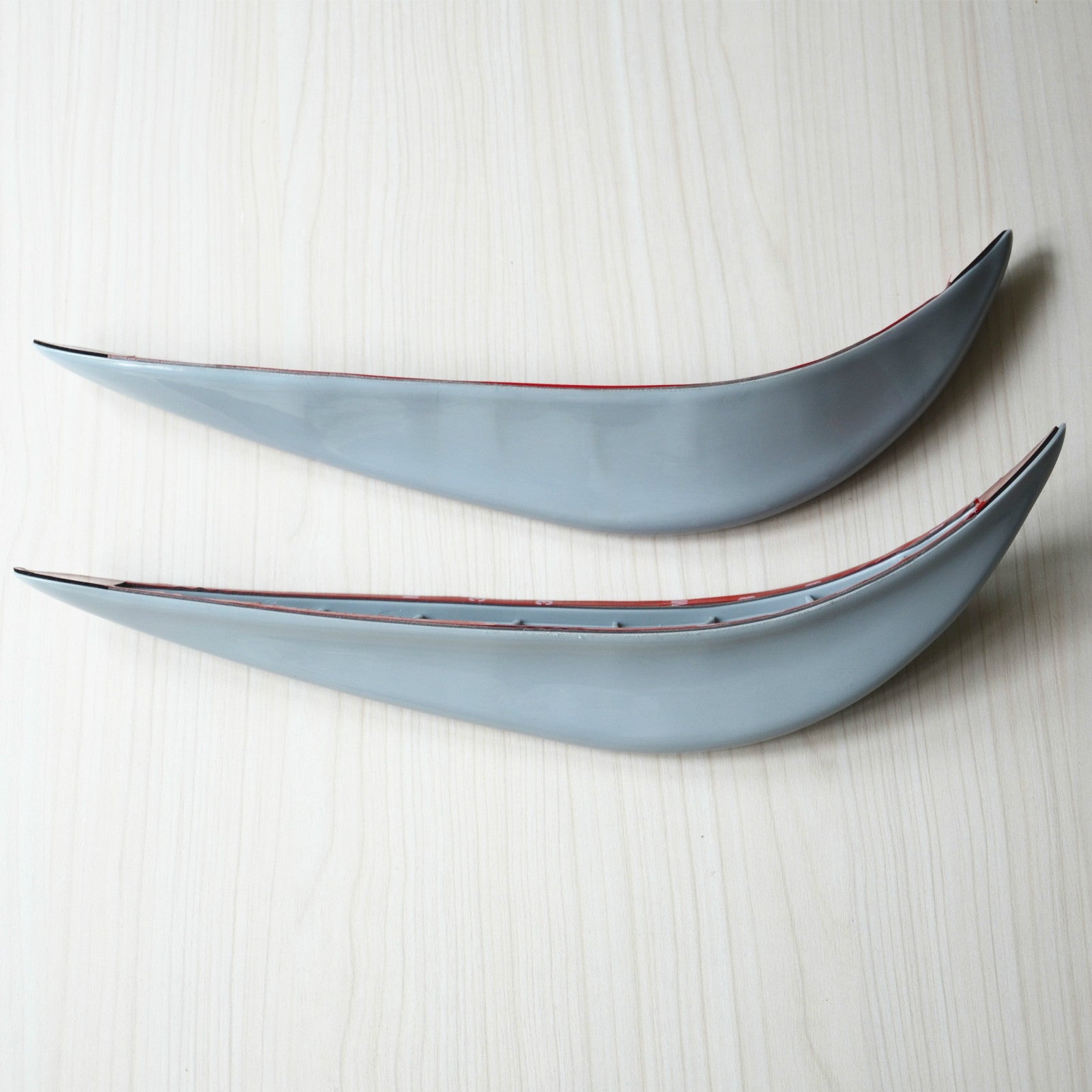 Car Grey Streamline Front Back Bumper Anti-rub Guard Cover Sticker Protector Pad