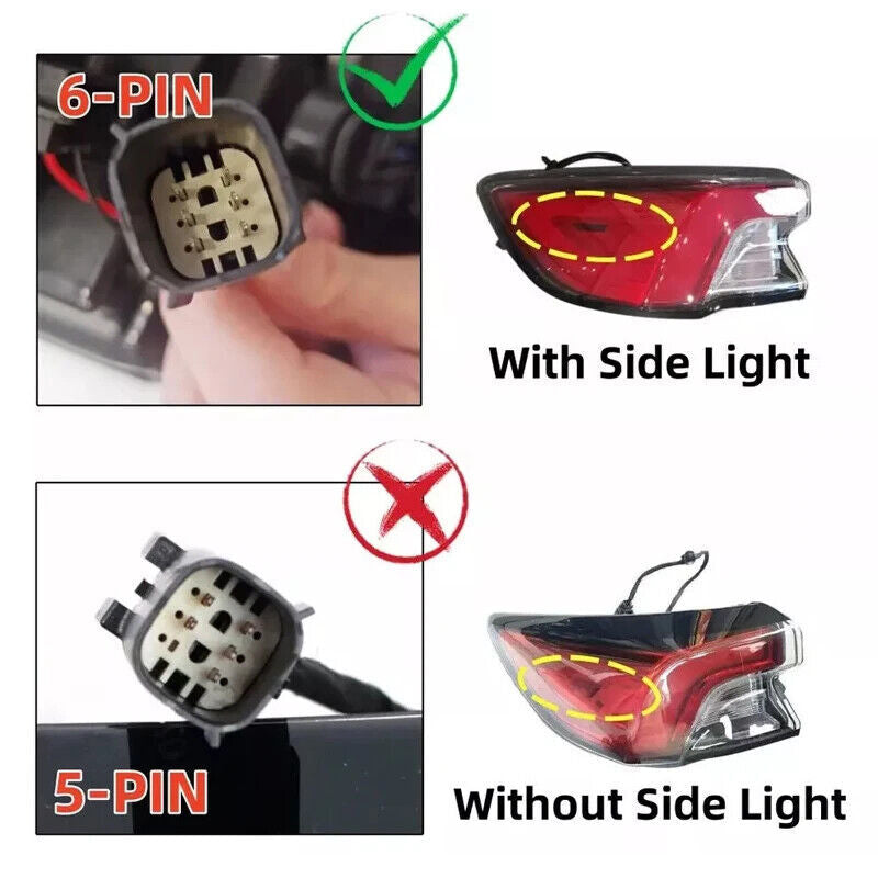 Right LED Tail Light Rear Brake Stop Lamp 6-PIN for Ford Escape 2020 2021 2022