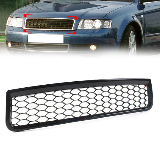 Front Bumper Upper Honeycomb Mesh Grille for Audi A4 B6 2001-2005 8E0853651F