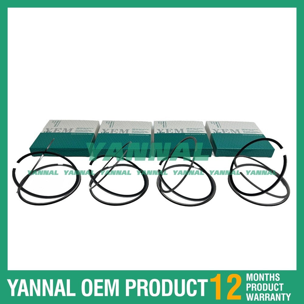 4 new 1104C-44T Piston Ring Kit STD for Perkins M 1100 C Compakt Excavator