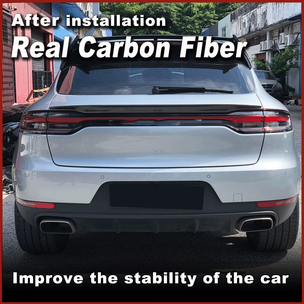 Fit for Porsche Macan 2018-2023 REAL CARBON FIBER Rear Middle Trunk Spoiler Wing