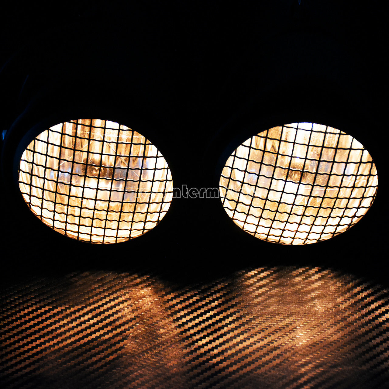 Grill Twin Headlight Motorcycle Double Dual Lamp w/ Bracket For Street Fighter