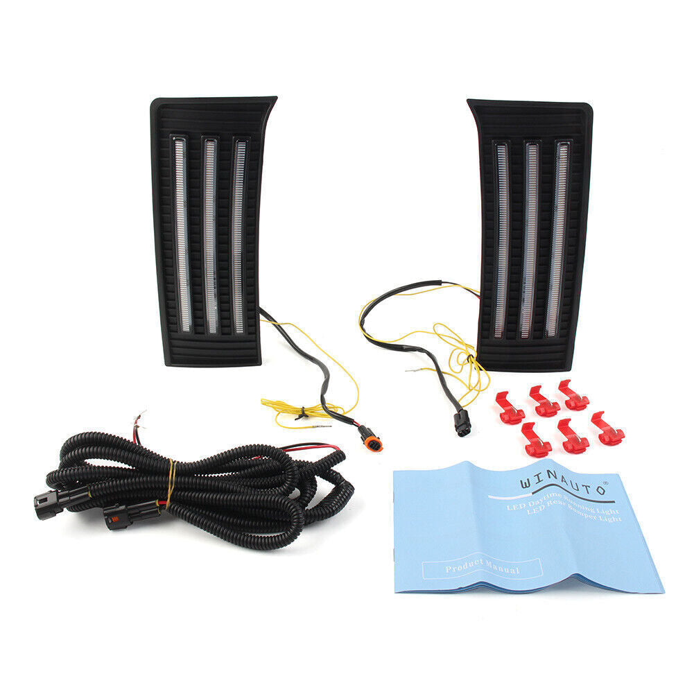 LED DRL daytime running lights, turn signals, and fog lights are suitable for Toyota Tundra 2022-2023 models.
