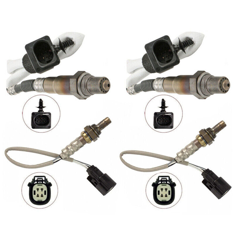 Set(4) Front+Rear Oxygen Sensor For 2011 2012-2015 for Ford Flex Taurus 3.5L Turbo