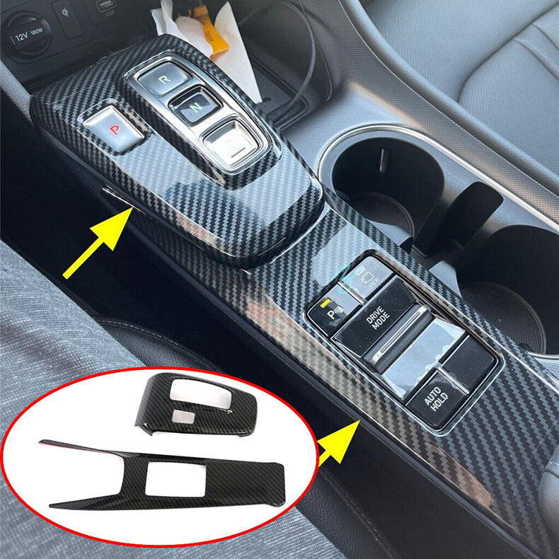 for Hyundai Sonata 2020-23 Carbon Fiber Inner Gear Shift Panel Frame Cover Trim