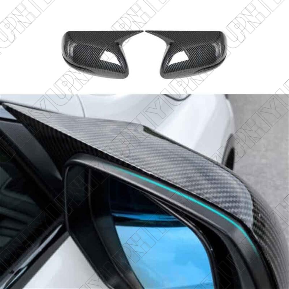 for Honda for Civic 9th 12-15 Carbon Fiber Look Ox Horn Rear View Side Mirror Cover