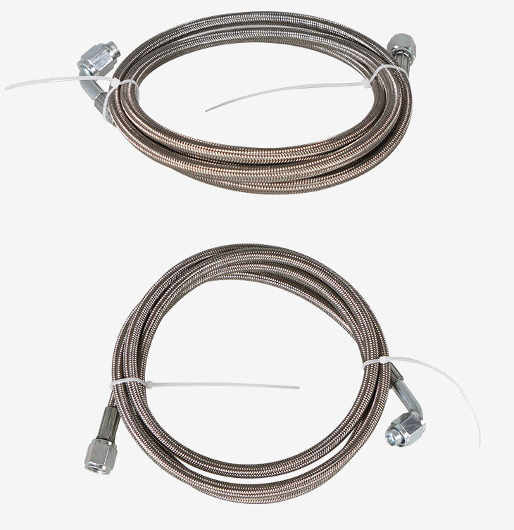 60 Turbo Oil Feed Line Steel Braided PTFE Line 4AN 90° Straight Hose End Teflon