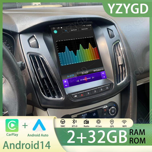 9.7 CarPlay Android Car Radio for Ford Focus 2012-2018 Stereo GPS Navi Screen