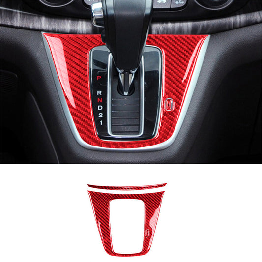 Red Carbon Fiber Automatic Transmission Surround Trim for Honda CRV CR-V 2012-16