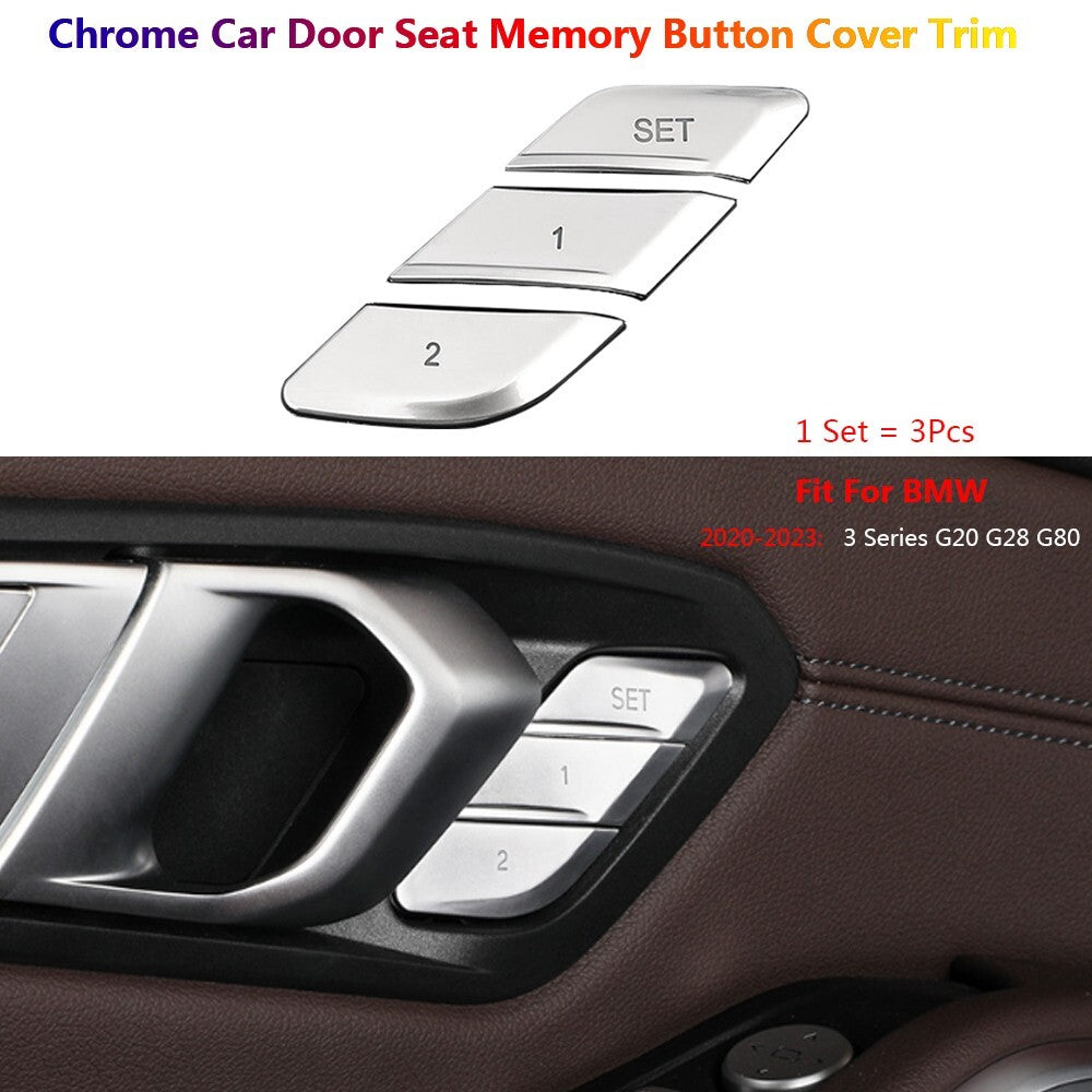 3 x for BMW 3 Series G20 G80 G28 Car Interior Door for Seat Memory Switch Cover Trim