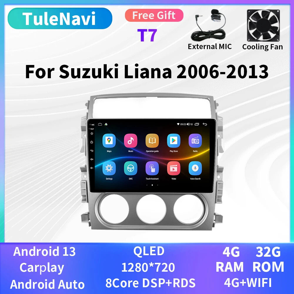 for Suzuki Liana 2006-2013 Android Car Radio CarPlay GPS Stereo Player Screen