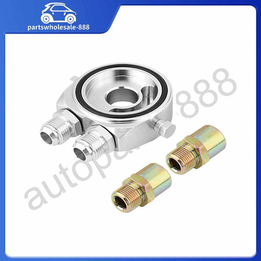 M20X1.5 Oil Filter Cooler Aluminum Sandwich Re Positioning Plate Adapter 1/8 Npt 10 An