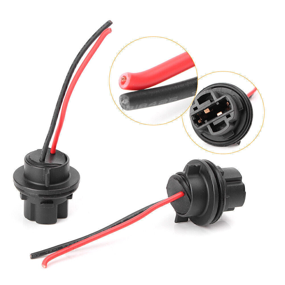 7440 992 T20 Female Socket Wiring Harness Fit DRL Backup Turn Signal Light