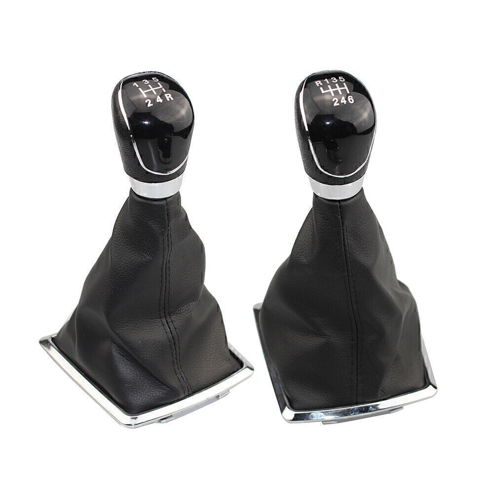 Fit for Ford Focus MK2 C-Max Kuga Car Shift Gear Knob 5 Speed With Leather Boot