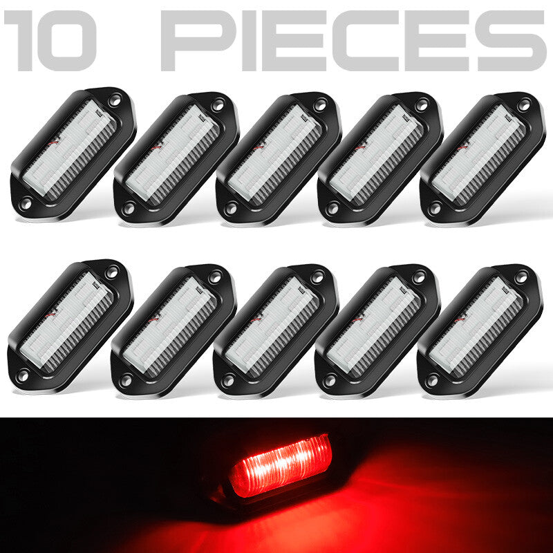 10X Universal LED License Plate Tag Light Lamp Red For Truck SUV Trailer RV Van