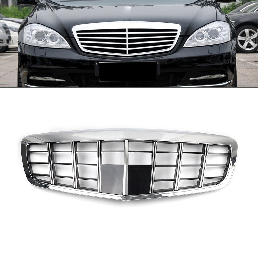 Front Bumper Radiator Hood Chrome Grille for Benz S Class W221 2009-2013