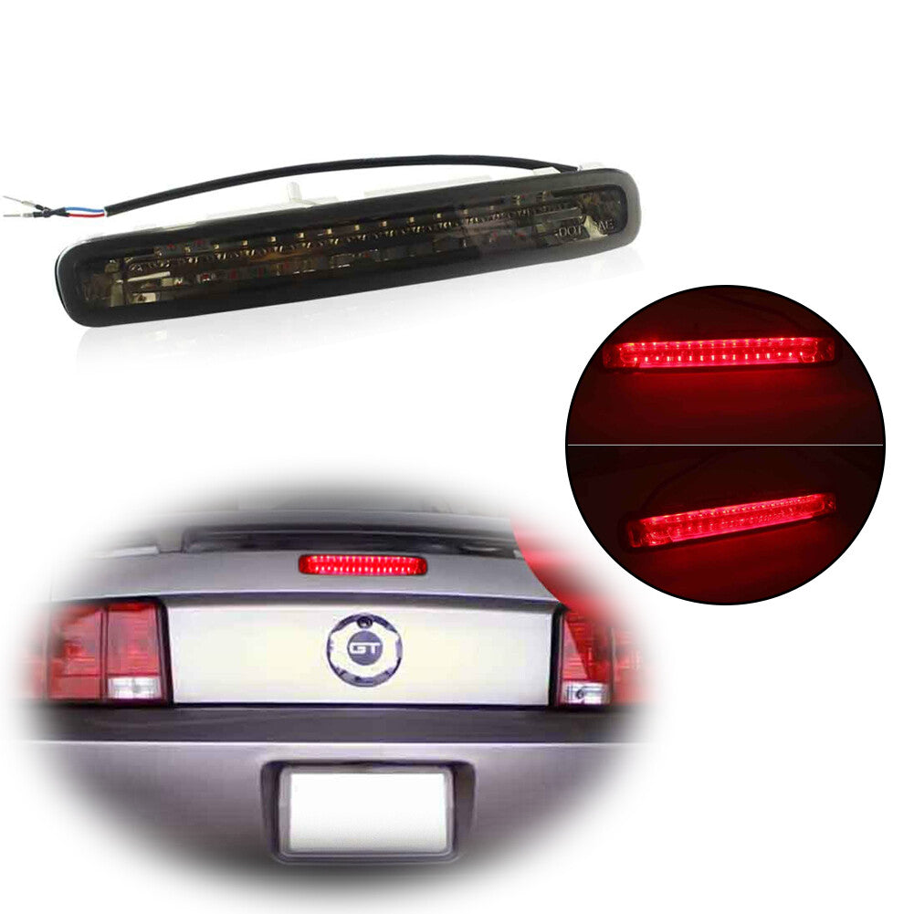 LED third brake stop taillights with black lenses for Ford for Mustang 2005-2009