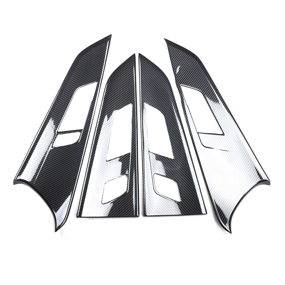 Inner Door Handle Cover Decor Trim 4PCS Fit for Audi A5 2017-2019 Carbon Fiber