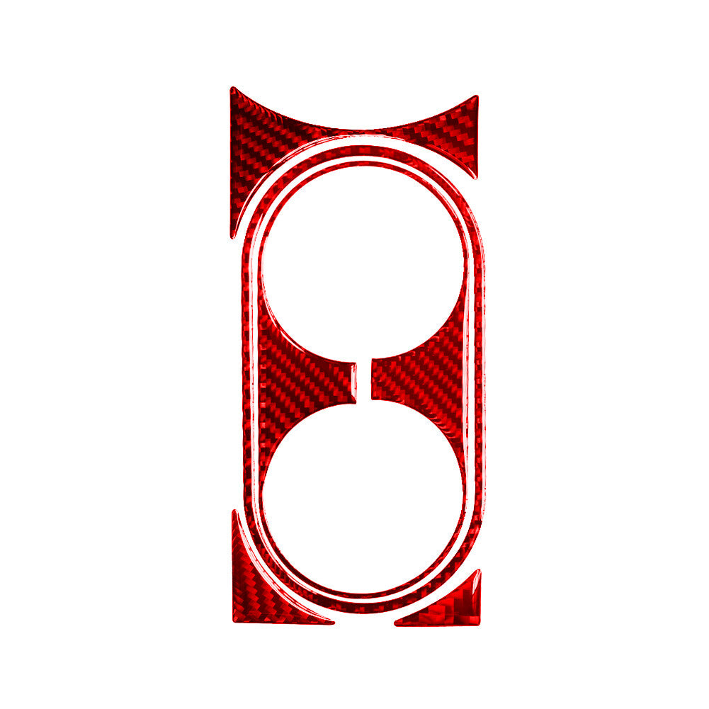 5x Red Carbon Fiber Beverage Holder Frame Trim for Jeep for Wrangler 2007-2010