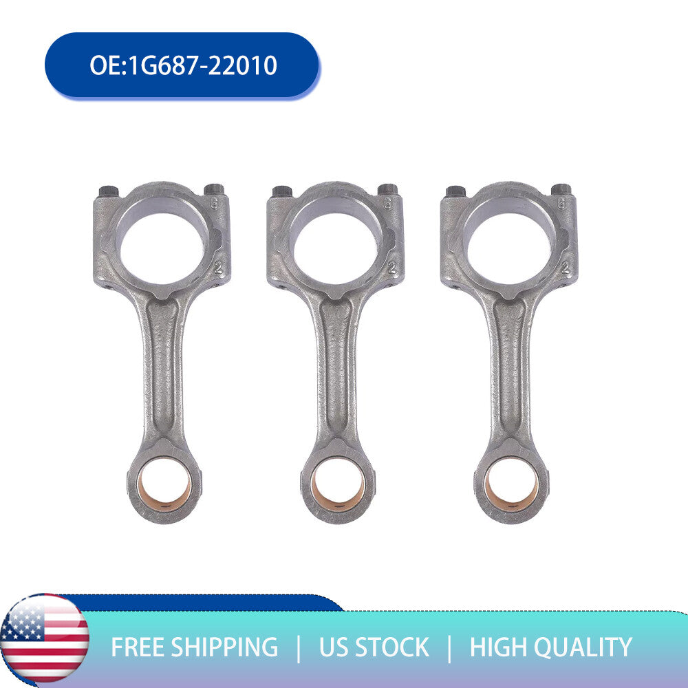 3PCS Connecting Rods Fit Kubota Engine D722 D782 D902 WG972 1G687-22010