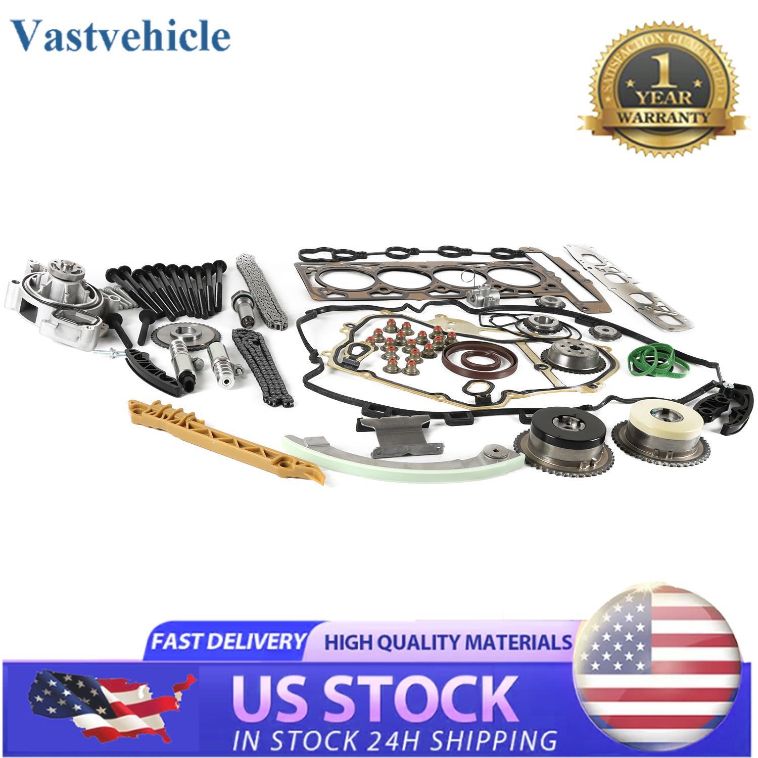 Timing Chain Kit Head Gasket Bolts Set For 2009-2016 GM Ecotec 2.0L 2.4L
