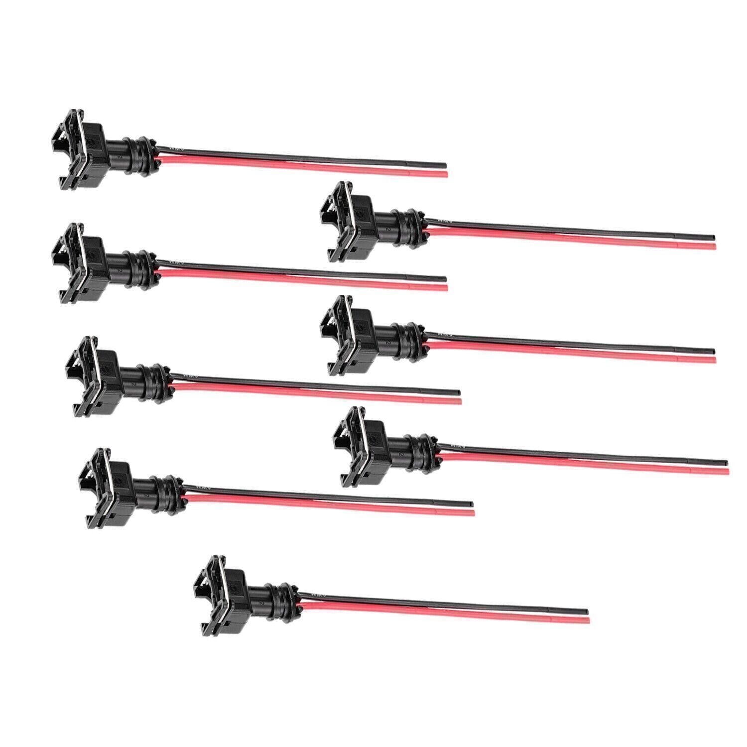 Set 8 EV1 Fuel Injector Pigtails Clips Connectors Plugs fit Siemens Deka !
