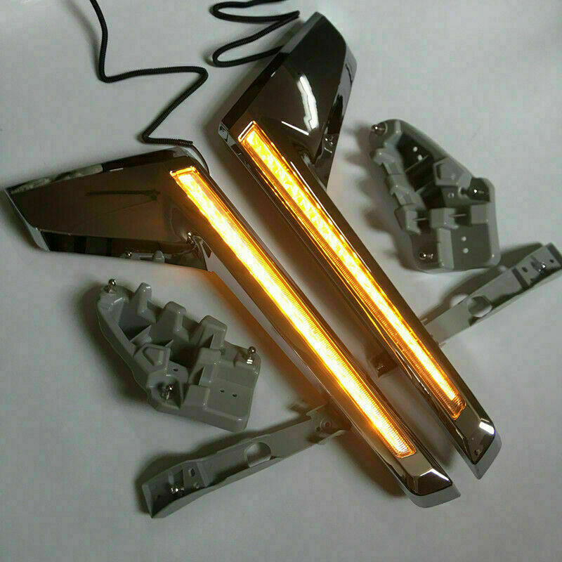 for Toyota for Land Cruiser LC200 16-21 LED Front Daytime Running Light Lamp DRL Set