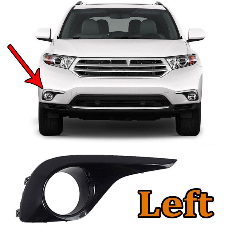 Left Front Bumper Grille Fog Light Cover for Toyota Highlander 2012 2013 2014