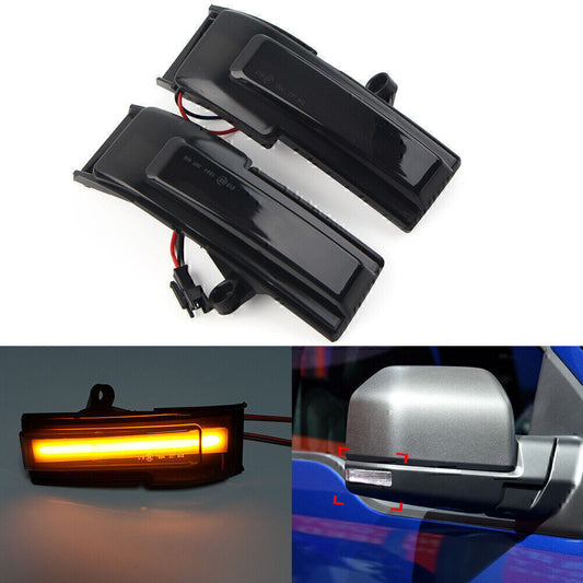 Flowing LED Rearview Mirror Dynamic Turn Signal Light for Ford F-150 2015-20 Car