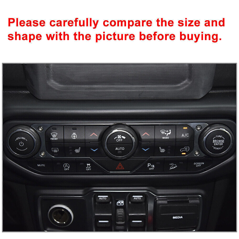 Air Conditioner Switch Knob Ring Cover Trim 4PCs for Jeep for Wrangler JL 2018-2020