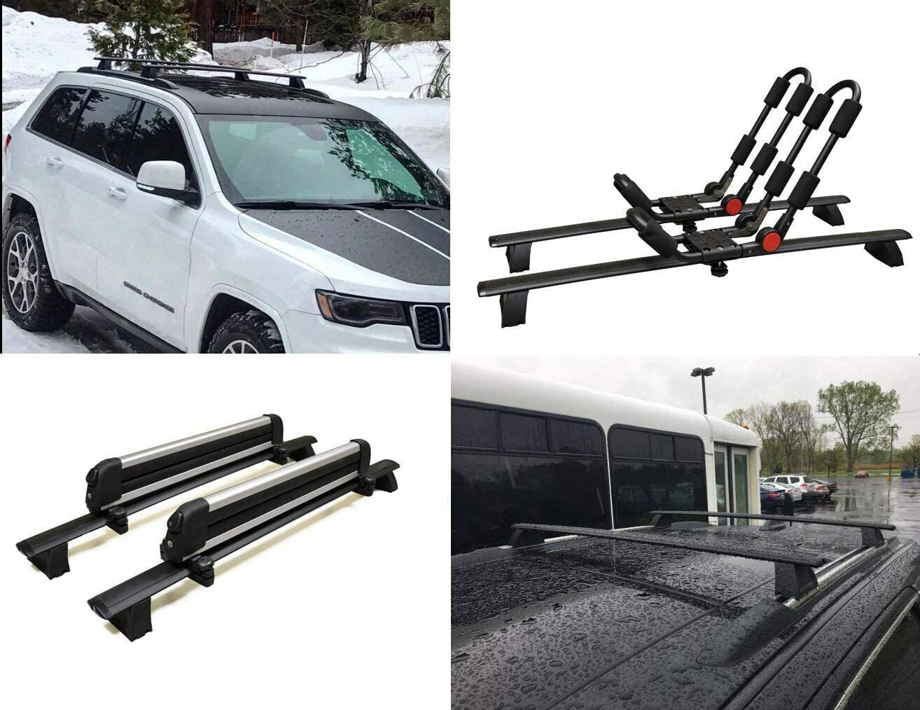 2011-2020 Roof Rail Rack Cross Bar Crossbar Aluminum Fit for Jeep Grand Cherokee