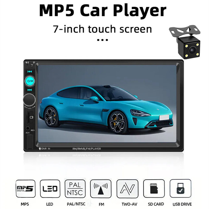 2 din Car Radio 7 HD Autoradio Multimedia Player MP5 Bluetooth USB TF FM Camera