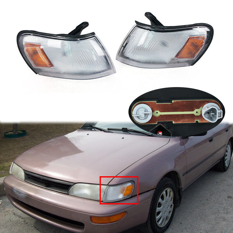1Pair for Toyota for Corolla 1993-1997 Side Marker Parking Turn Signal Corner Lights