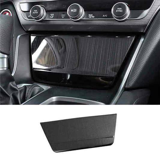 for Honda Accord 2018-2022 Black ABS Center Console Cigarette Lighter Panel Trim