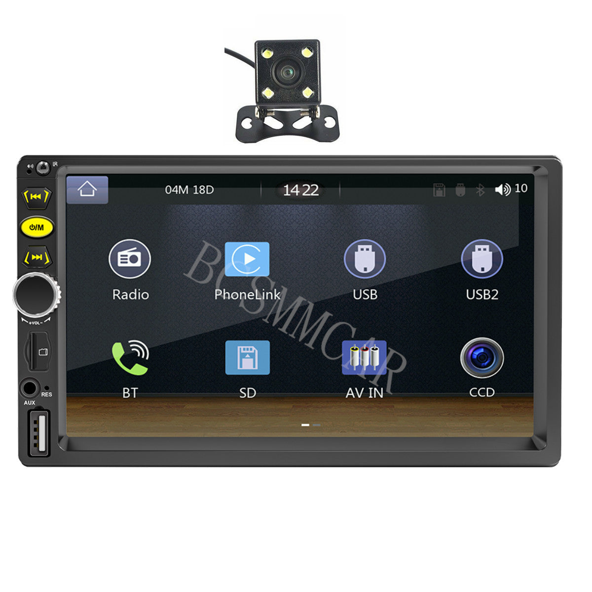 Car MP5 Player Stereo Radio Touch Screen For Carplay Android Auto W/Free Camera