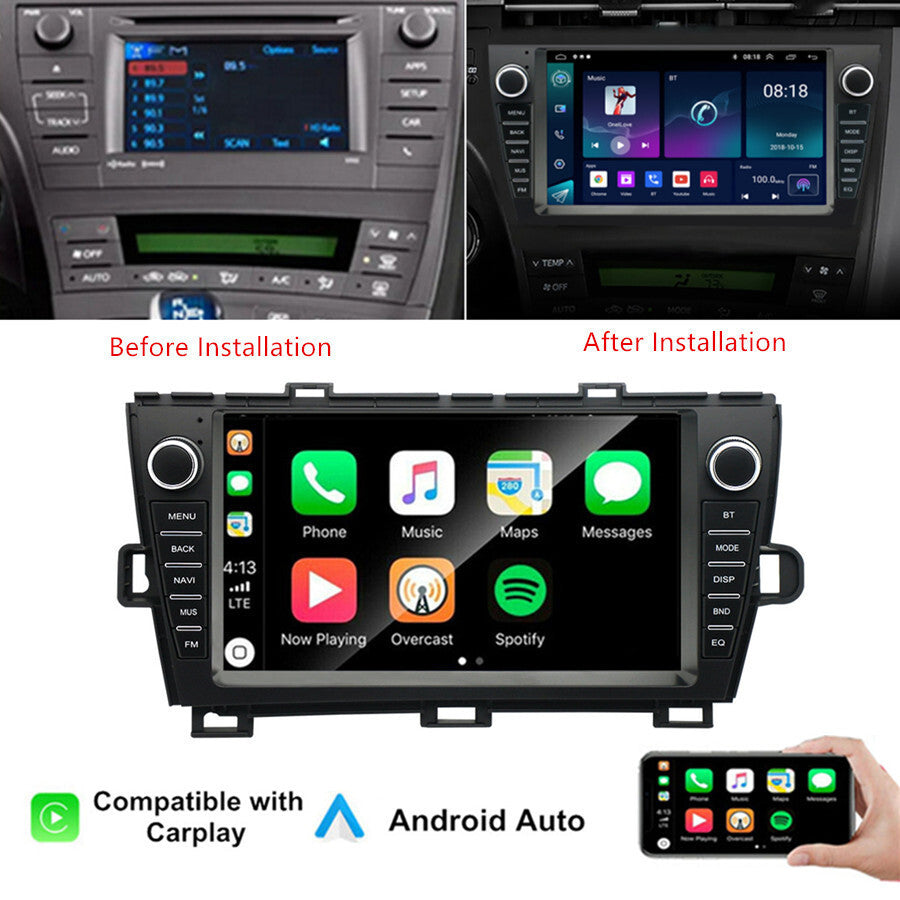 For 2010-2015 for Toyota Prius Stereo Radio 9 Android 13.0 GPS Head Unit Carplay FM