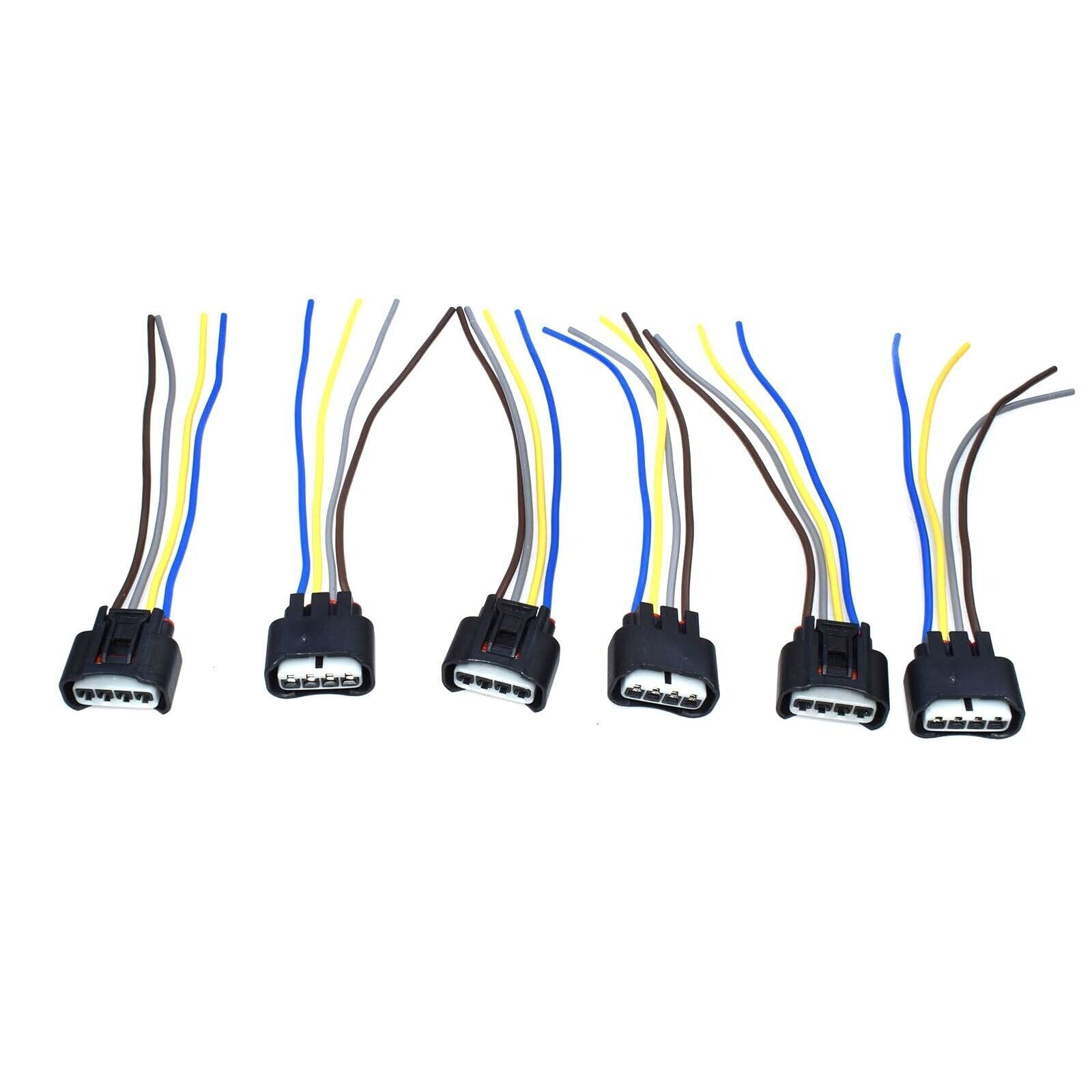 for Toyota Matrix for Corolla for Lexus 6Pc Connector Harness Ignition Coil 4-way femal
