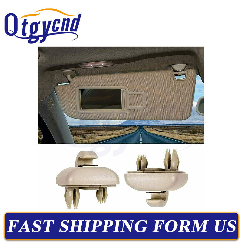 2Pcs Sun Visor Clips for Audi A4 A5 A7 Q3 Q5 B6 B7 B8 S4 S5 TT 8U0857562A Beige